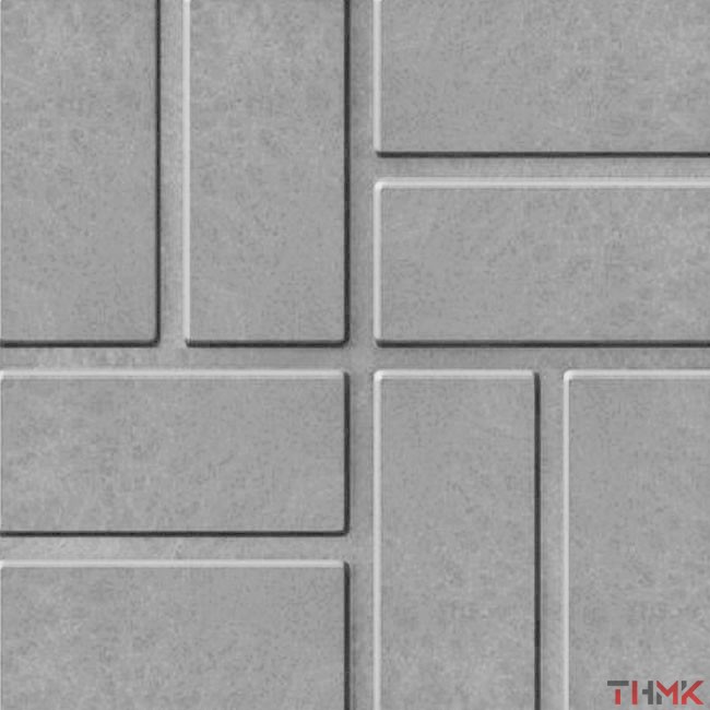 Плитка тротуарная 8 кирпичей серая 400x400х50 мм